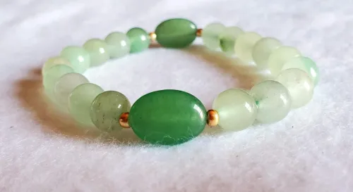 Comparing natural blue aventurine vs synthetic example with side-by-side differences